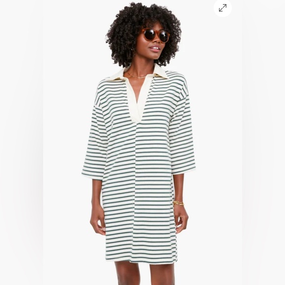 Tuckernuck Dresses & Skirts - Tuckernuck Green Stripe Ashton Knit Polo Dress, Small